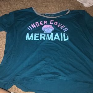 Mermaid Over Size Crop Top